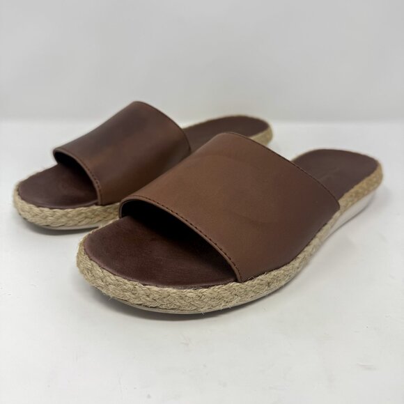 Tommy Bahama Relaxology Ionna Sandals Brown Soft Leather Slip On Women’s 9 - Picture 1 of 10